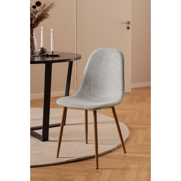 Krzesło Celia szare jasne/ naturalne - ACTONA